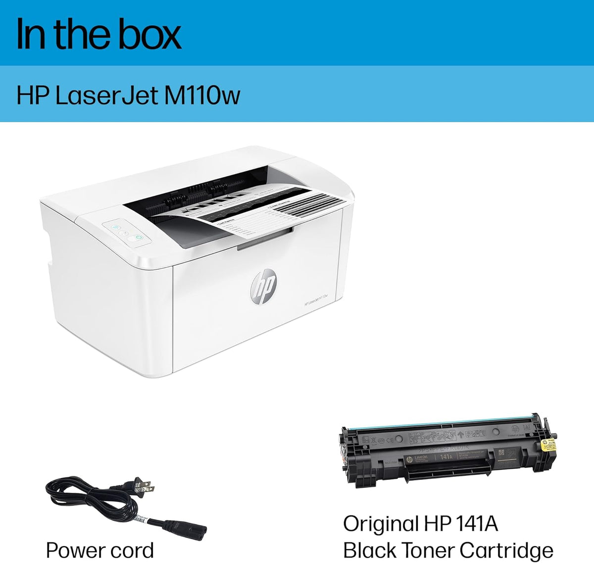 HP LaserJet M110w Wireless Black & White Laser Printer - New