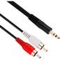 3.5mm Stereo Audio-2RCA Cable M/M 10FT