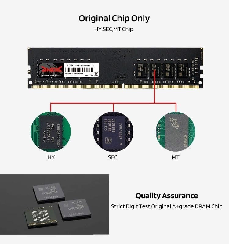 GMOG  16GBx2 GOLDEN MEMORY MODULE DDR4 3200MHz 1.35V UDIMM - Retail Pack2
