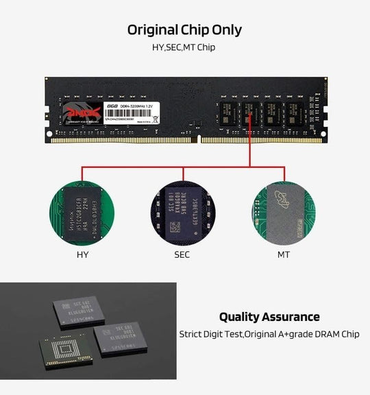 GMOG  16GBx2 GOLDEN MEMORY MODULE DDR4 3200MHz 1.35V UDIMM - Retail Pack2