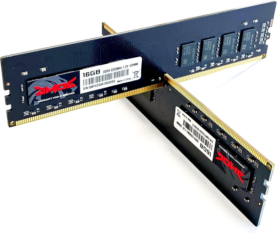 GMOG  16GBx2 GOLDEN MEMORY MODULE DDR4 3200MHz 1.35V UDIMM - Retail Pack3