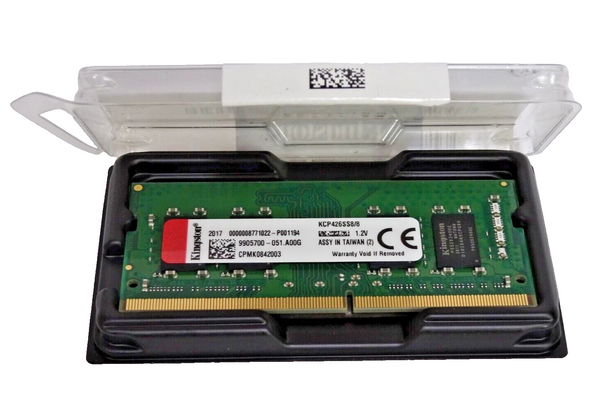 Kingston DDR4 8GB 2666MHz NonECC Memory SODIMM KCP426SS8/8   Retail New Sealed0