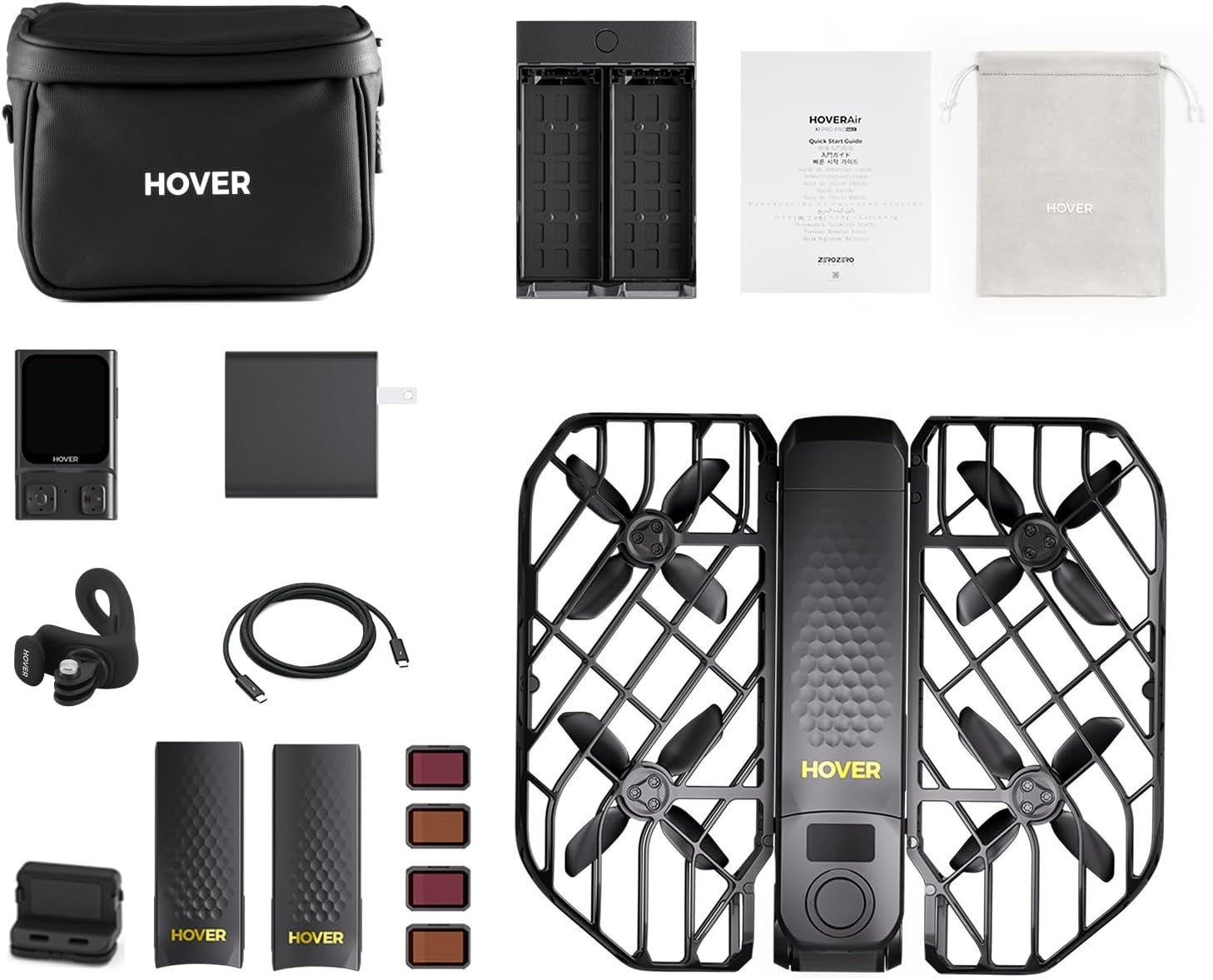 HOVERAir X1 PROMAX 8K Foldable Action Flying Camera Drone - Cycling Combo, NEW 0