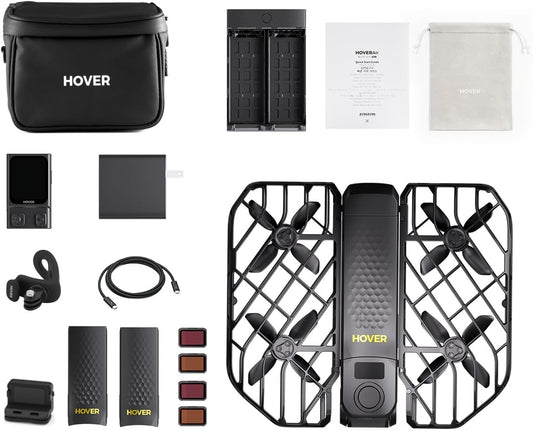 HOVERAir X1 PROMAX 8K Foldable Action Flying Camera Drone - Cycling Combo, NEW 0