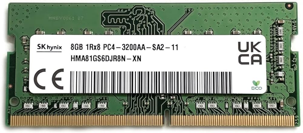 DDR4 8GB laptop SODIMM memory module, label side