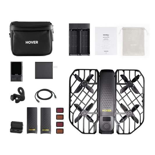 HOVERAir X1 PROMAX 8K Action Flying Camera, Foldable Drone with Camera with 42 KM/H Follow Speed, 10+ Fully Automatic Flight Modes, Fly Anywhere with OmniTerrain, SmoothCapture 2.0(Cycling Combo)