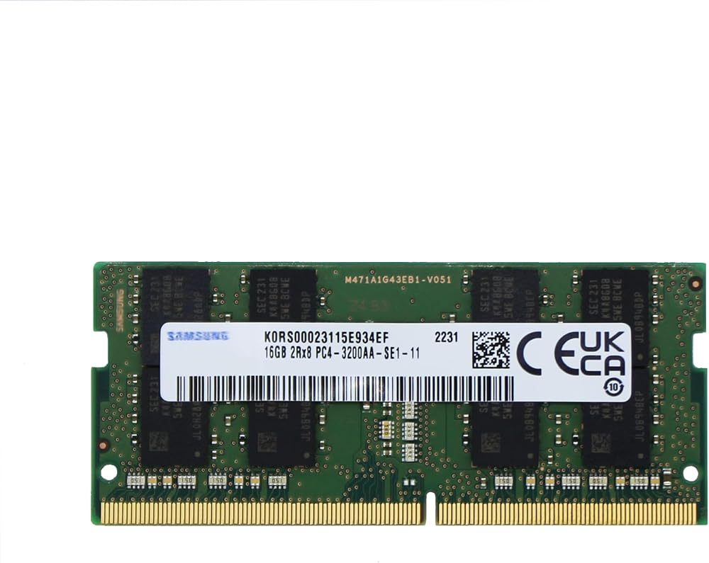 DDR4 16GB laptop SODIMM memory module, label side