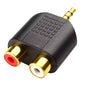 3.5mm-2RCA Adapter M/2F