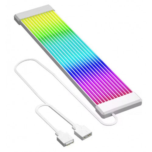 RGB LED Light Strip Bar ARGB Sync Board, 24-Pin Power Supply - White