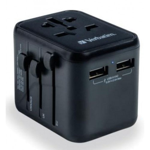 Verbatim 12W Universal Travel Adapter USB-A, Part#49543