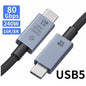 240W USB5.0 80Gbps 5FT(1.5M) 8K High Quality C to C Cable, Charge & Syncnc