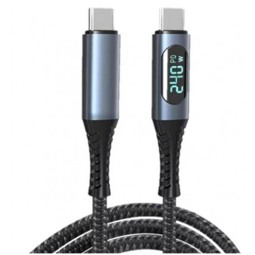 (240W 40Gbps LED Display), 3FT(1M) 8K High Quality C to C Cable, Charge & Sync With LED Display