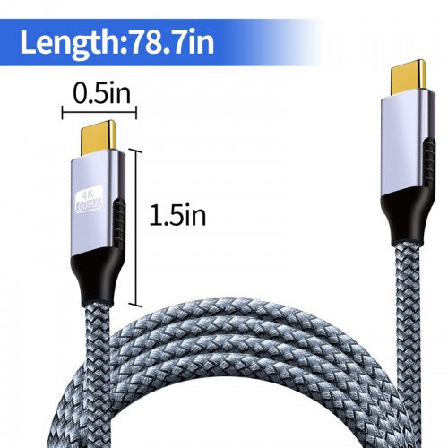 (100W 20Gbps) 6FT(2M) High Quality Type-C to Type-C Cable, Fast Quick Charge & Sync