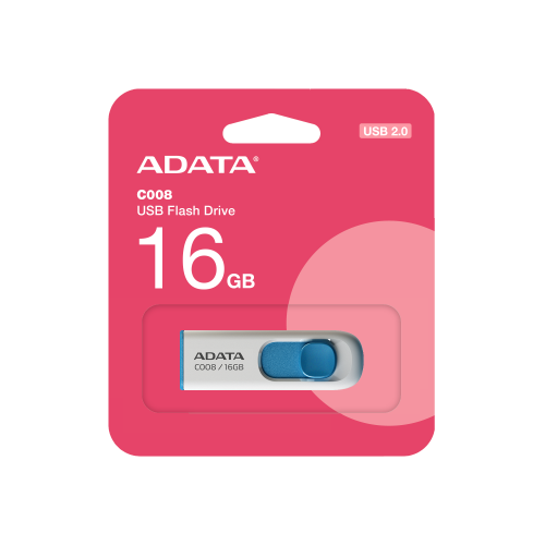 ADATA C008 16GB USB 2.0 Retractable Capless Flash Drive