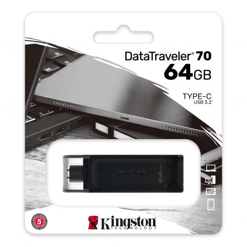 Kingston DataTraveler 70 64GB USB-C 3.2 Flash Drive DT70/64GB