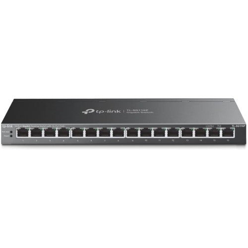 TP-Link TL-SG116P 16-Port Gigabit PoE+ Unmanaged Desktop Switch, 120W - New