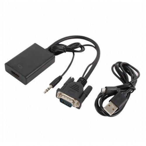 VGA male to HDMI female cable adapter with audio M/F