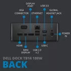 Station d'accueil Dell USB Type-C, Thunderbolt Dock, TB16 0J5C6 avec adaptateur secteur 130 W