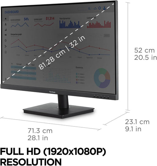 ViewSonic VA3209M 32" FHD IPS Monitor - New